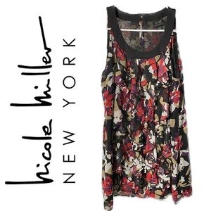 Vintage Y2K Flowy Tank Top Blouse Sleeveless Tunic Top M